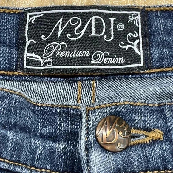 NYDJ Straight Leg Womens Mid Rise Dark Wash Jeans Size 4 - Picture 6 of 14